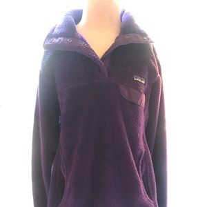 purple Patagonia sweatshirt